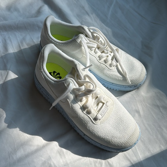 Nike Air Force 1 Crater Flyknit Basketball Shoes White/Photon Dust Size 8.5 - Picture 6 of 16
